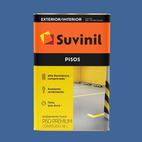 Tinta Premium Acrílica Fosco Piso Azul 18L Suvinil