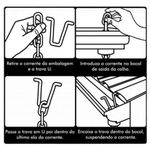 Kit-Corrente-Simples-para-Calha-Plastico-Marrom-3m-Calhaforte