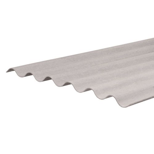 Telha Ondulada Cimentícia Cinza 5mm 2,44x1,10m Multilit