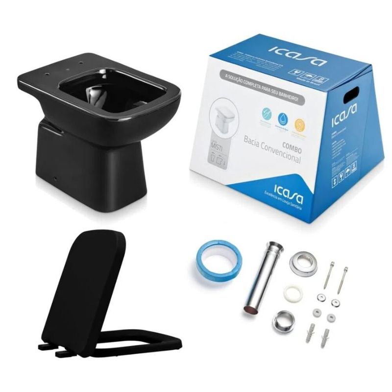 Kit-Vaso-Sanitario-Convencional-Saida-Vertical-Misti-preto-Icasa