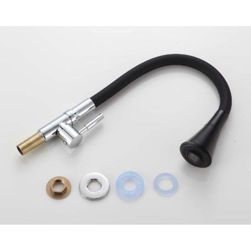 Torneira-para-Cozinha-Mesa-1-4V-Bica-Alta-Preto-Conic-Flex