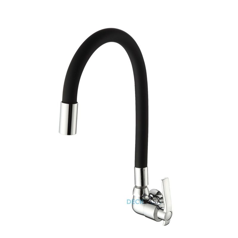 Torneira-para-Cozinha-Parede-1-4V-Bica-Alta-Preto-Flexivel