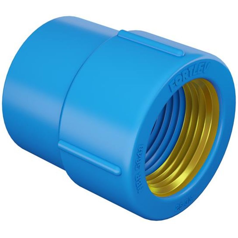 Luva-Soldavel-com-Bucha-de-Latao-Azul-PVC-25mm-x-1-2--Fortlev