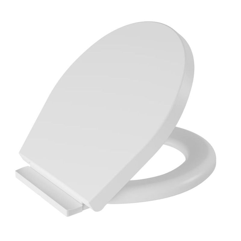 Assento-Sanitario-Almofadado-Click-Soft-Close-PP-Oval-Branco