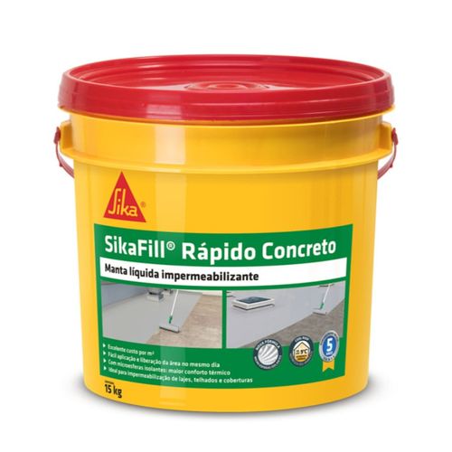 Manta Líquida Impermeabilizante Acrílica Sikafill Rápido Concreto 15kg