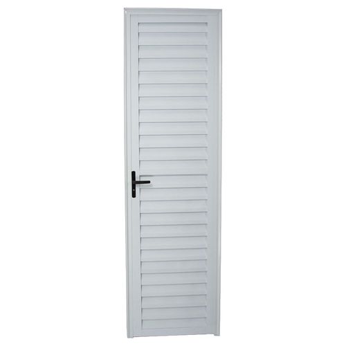 Porta Palheta Alumínio Branco Direito 210x80cm
