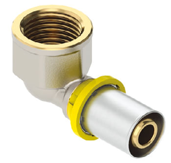 Joelho 90 Fêmea para Gás 16mm x 1/2" Emmeti
