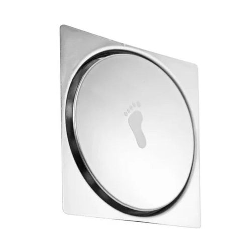 Ralo de Piso Click Quadrado Cromado 15x15cm Bognar