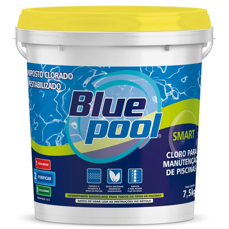 Cloro-Granulado-Estabilizado-Balde-75kg-Multiacao-3x1-Smart-BluePool