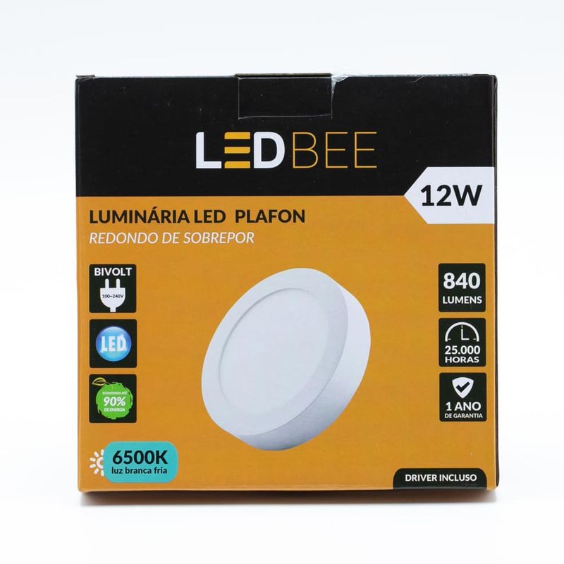 Painel-de-LED-Sobrepor-12W-16cm-840-Lumens-Luz-Branca
