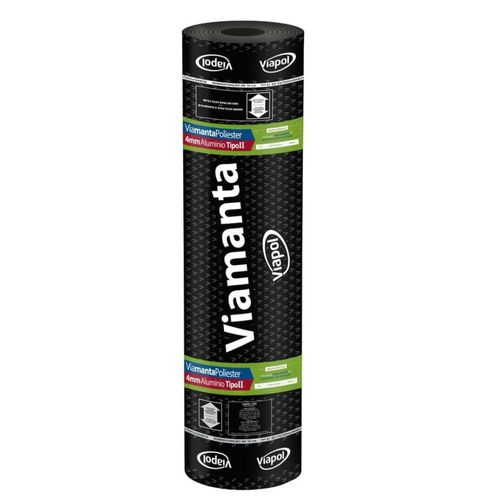 Manta Asfáltica Poliéster Alumínio Viamanta 4mm 10m Viapol