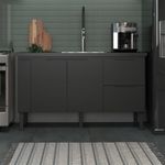 Gabinete-para-Cozinha-Cisne-145x515x86cm-MDP-MDF-Preto