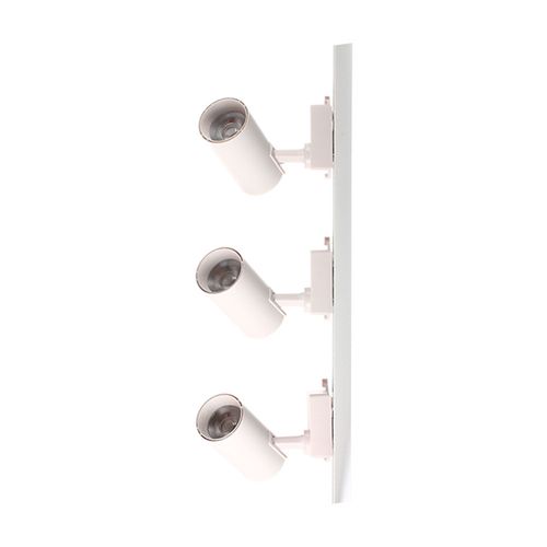 Kit Trilho Authentic Branco com 3 Spots LED 12W 840 Lúmens Luz Amarela