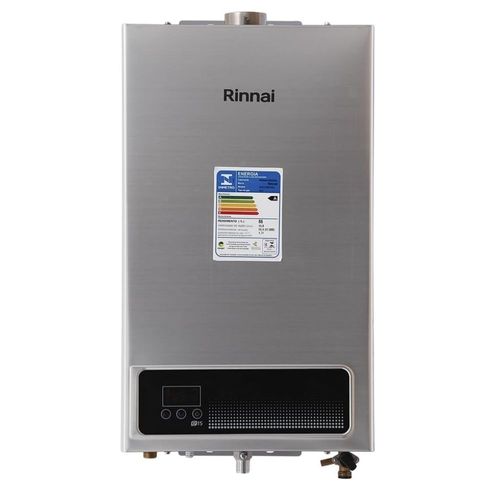 Aquecedor de Água a Gás GLP 15L E15 Inox FEHGL8 Digital Bivolt Rinnai