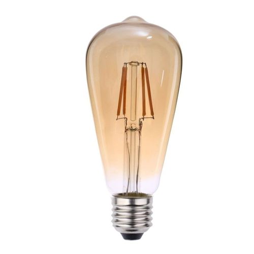 Lâmpada de LED Filamento Bulbo ST64 4W E27 320 Lúmens Luz Âmbar