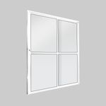 Porta-de-Correr-2-Folhas-Vidro-Liso-Aluminio-Branco-210x160cm