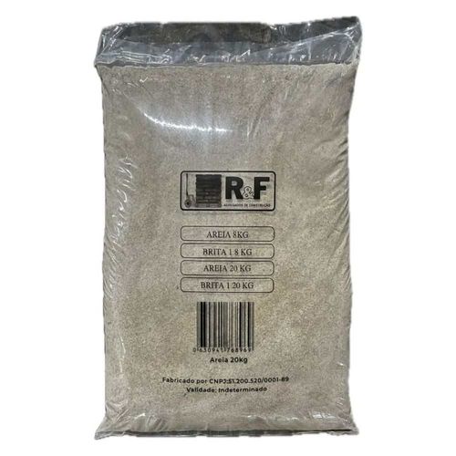 Areia Lavada Média 20Kg R&F