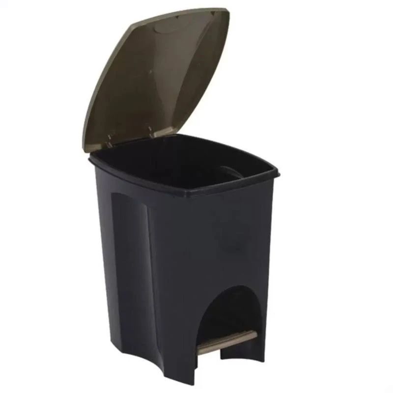 Lixeira-Eco-com-Pedal-7L-Preta-com-Tampa-Plasutil