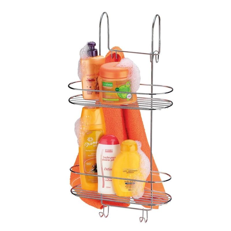 Porta-Shampoo-Duplo-para-Banheiro-515cm-Cromado