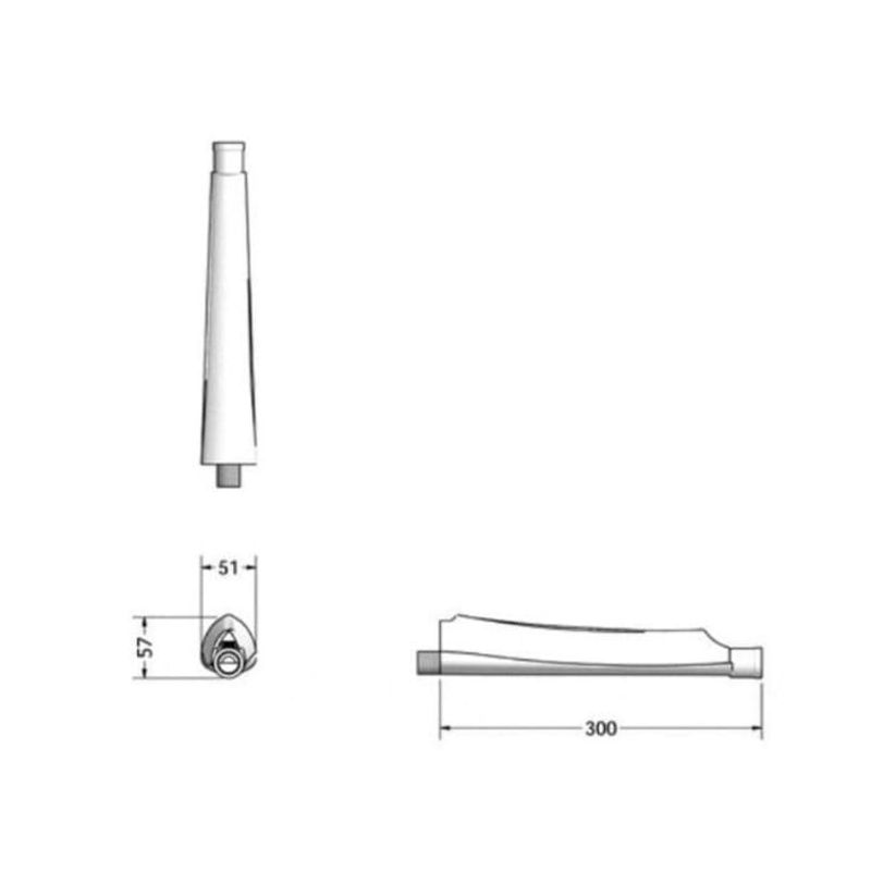 Cano-para-Chuveiro-com-Canopla-e-Luva-Branco-30cm-1-2--Lorenzetti