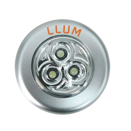 Luminária de LED Button Cinza 0,3W Alimentação 3 Pilhas AAA