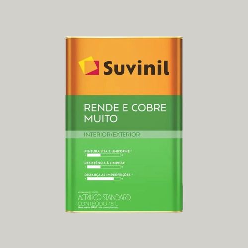 Tinta Standard Acrílica Fosco Rende e Cobre  Crômio 18L Suvinil