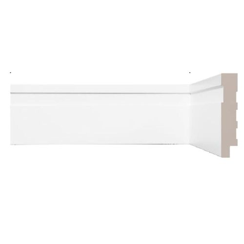 Rodapé Poliestireno Branco Frisado 7x1,0x240cm