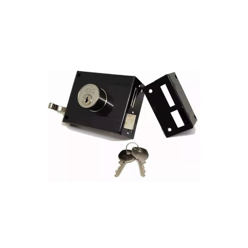 Fechadura-de-Sobrepor-para-Portao-Simples-701-100-Preto-Fosco