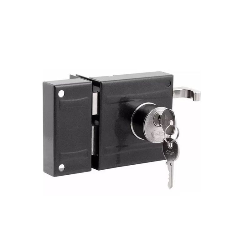 Fechadura-de-Sobrepor-para-Portao-Simples-701-100-Preto-Fosco