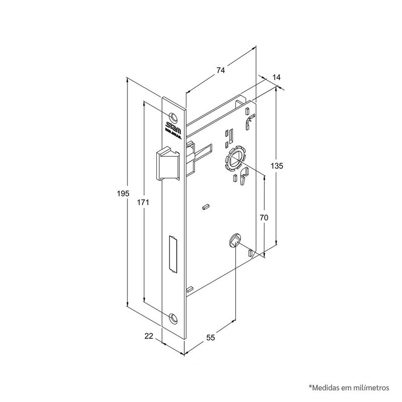 Fechadura-Banheiro-Roseta-Quadrada-1620-39-55MM-Inox-Cromado