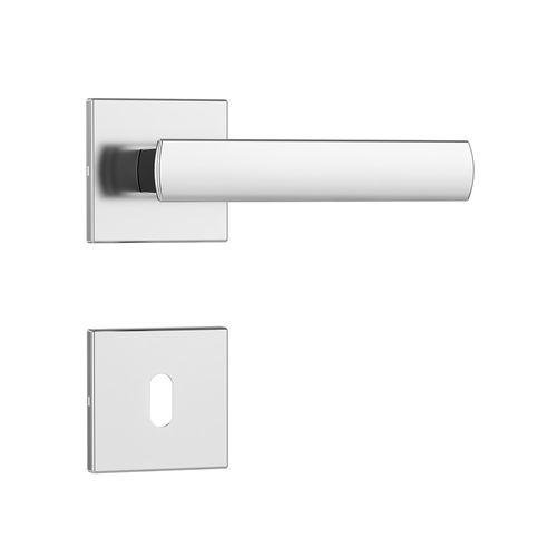 Fechadura Interna Roseta Quadrada 1610/39 55MM Inox Cromado