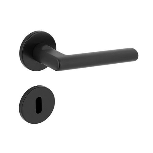 Fechadura Interna Roseta Redonda Reta 55mm Preto