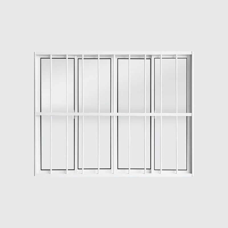 Janela-de-Correr-4-Folhas-com-Grade-Aluminio-Branco-100x120cm