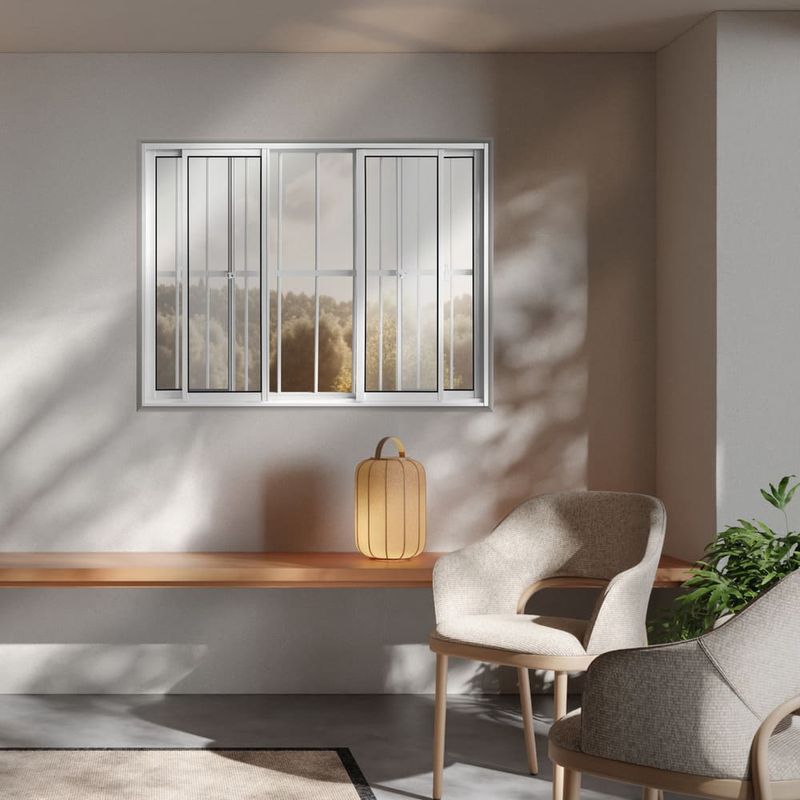 Janela-de-Correr-4-Folhas-com-Grade-Aluminio-Branco-100x120cm