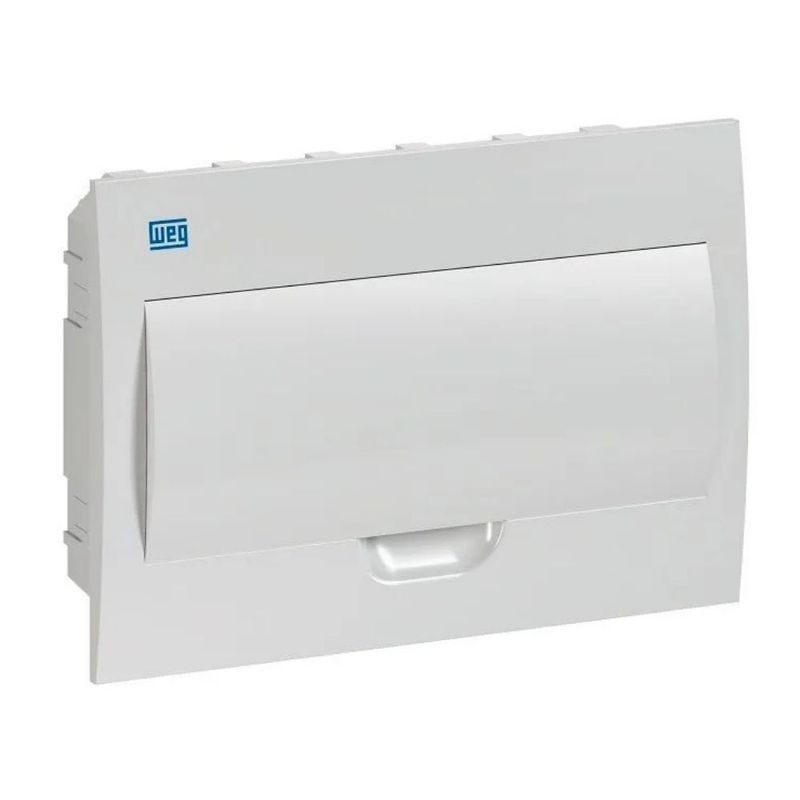 Quadro-PVC-Disjuntor-Embutir-sem-Barramento-para-12-Disjuntores-Branco