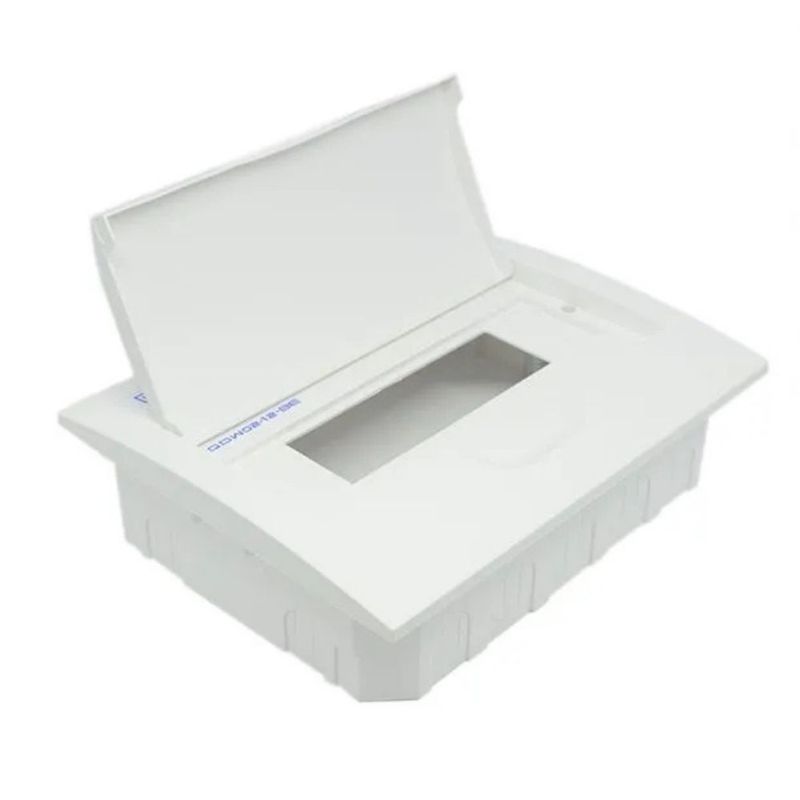 Quadro-PVC-Disjuntor-Embutir-sem-Barramento-para-12-Disjuntores-Branco