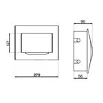 Quadro-PVC-Disjuntor-Embutir-sem-Barramento-para-12-Disjuntores-Branco