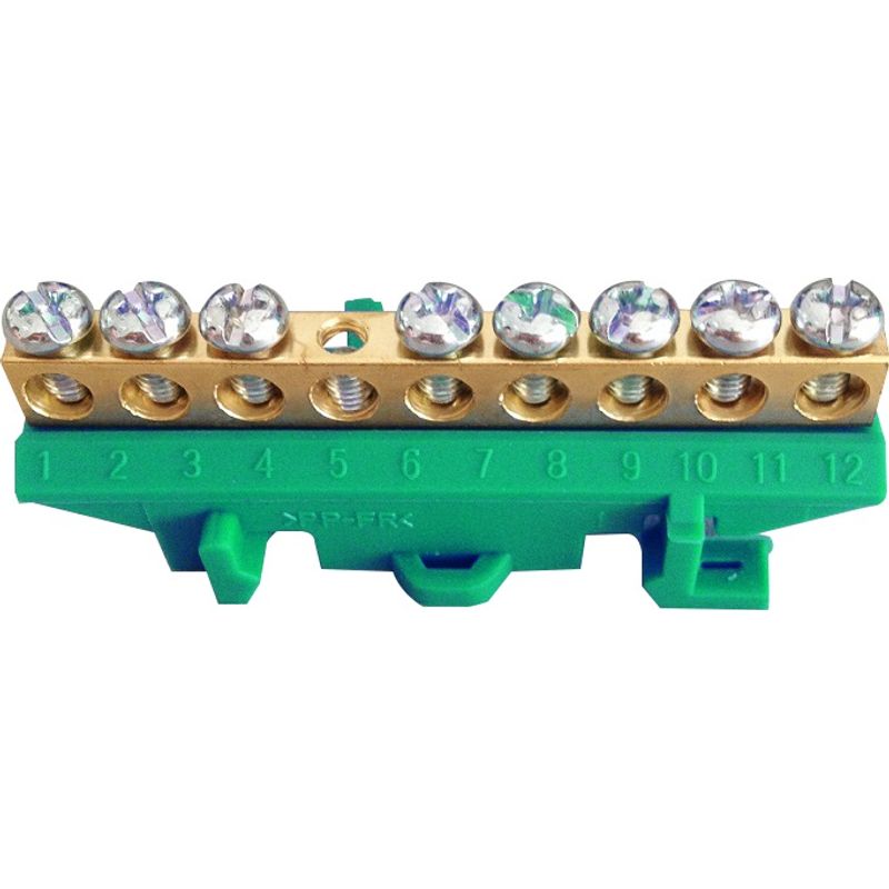Barramento-Terra-com-8-Furos-para-Trilho-Din-Verde-Weg