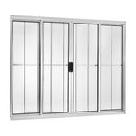 Janela-de-Correr-4-Folhas-com-Grade-Aluminio-Brilhante-100x120cm