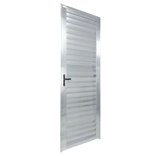Porta Palheta Alumínio Brilhante com Ventilação Direito 210x90cm