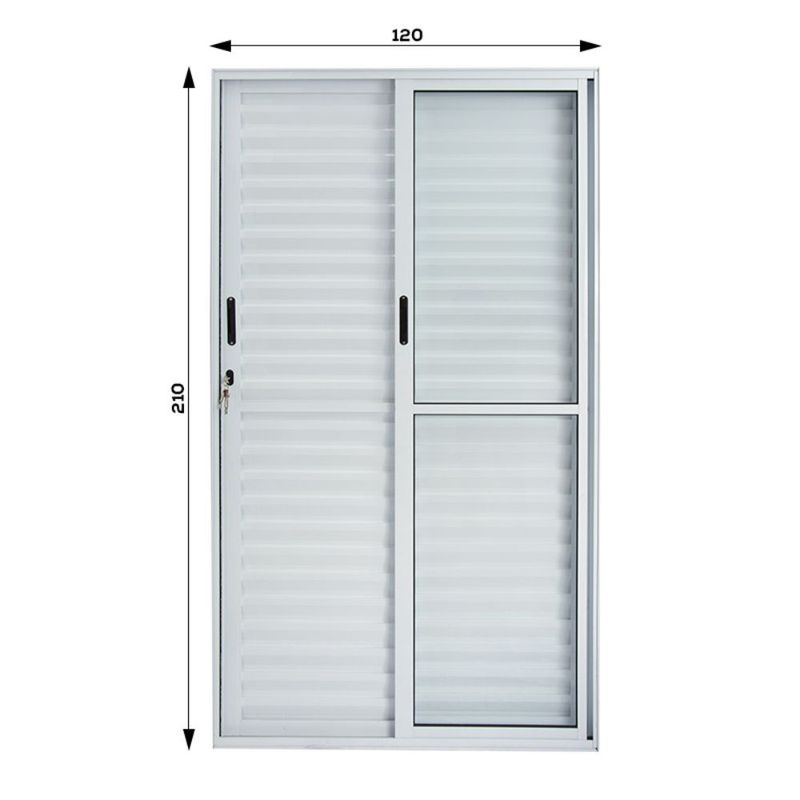 Porta-Balcao-Veneziana-3-Folhas-Vidro-Liso-Aluminio-Branco-210x120cm