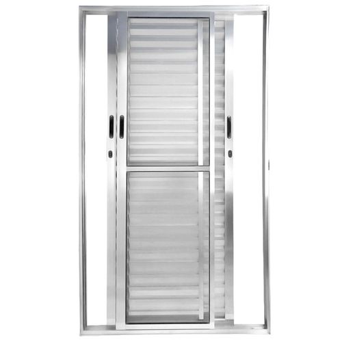 Porta Balcão Veneziana 3 Folhas Alumínio Brilhante 210x120cm