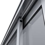 Porta-de-Correr-2-Folhas-Vidro-Liso-Aluminio-Brilhante-210x120cm
