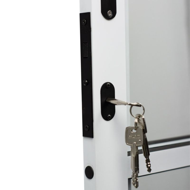 Porta-de-Correr-4-Folhas-Vidro-Liso-Aluminio-Branco-210x150cm
