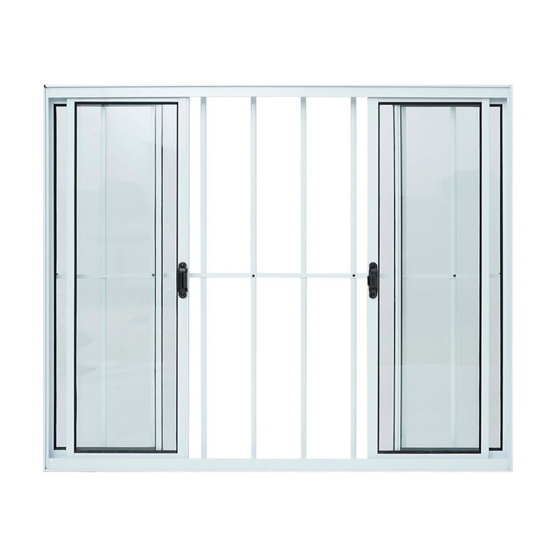 Janela-de-Correr-4-Folhas-com-Grade-Aluminio-Branco-120x150cm