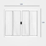 Janela-de-Correr-4-Folhas-com-Grade-Aluminio-Branco-120x150cm