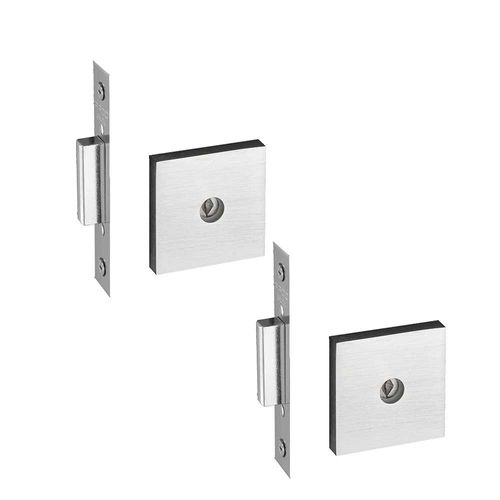 Trava de Segurança Roseta Quadrada Tetrachave 02 Peças Cromo Acetinada