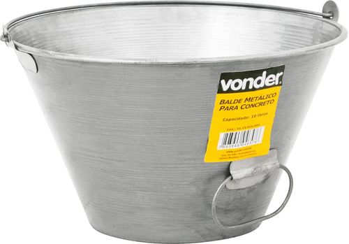 Balde Metálico para Concreto 10L Vonder