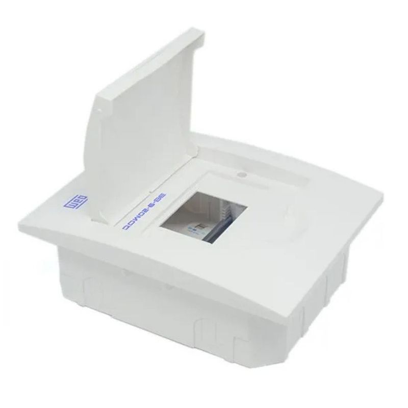 Quadro-PVC-Disjuntor-Embutir-sem-Barramento-para-6-Disjuntores-Branco