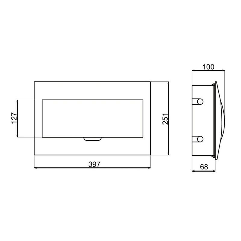 Quadro-PVC-Disjuntor-Embutir-sem-Barramento-para-18-Disjuntores-Branco